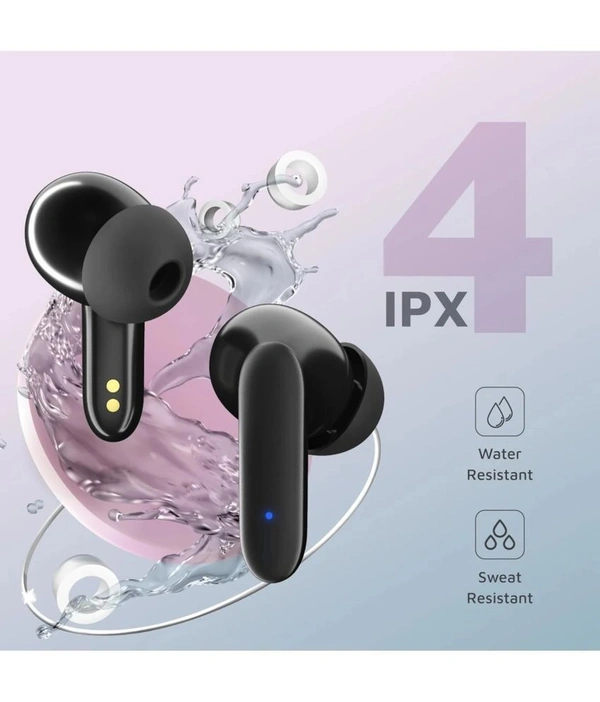 Buds Prima Bluetooth True Wireless (TWS) In Ear 45 Hours Playback Fast charging,Powerfull bass IPX4 - Black
