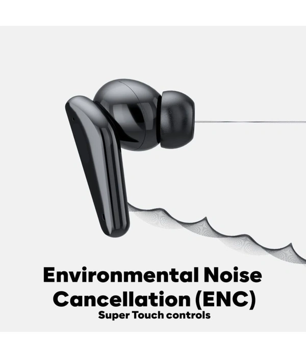 G007 Bluetooth True Wireless (TWS) In Ear 20 Hours Playback Low Latency IPX4(Splash & Sweat Proof) Black - Black