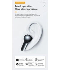 G2 Transparent Bluetooth True Wireless (TWS) In Ear 24 Hours Playback Powerfull bass,Fast charging IPX4 - Black