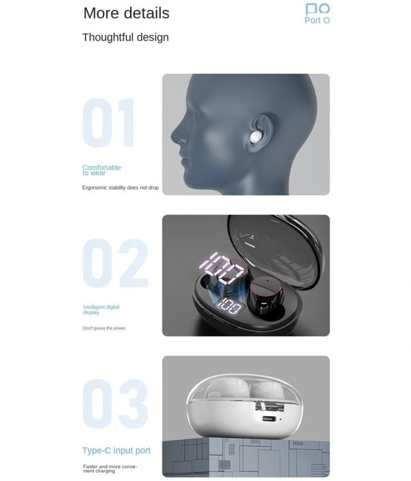  G60 with ENC Bluetooth True Wireless (TWS) In Ear 30 Hours Playback Powerfull bass,Dual pairing IPX4 - Black