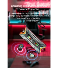 GAMMER Bluetooth True Wireless (TWS) In Ear 30 Hours Playback Low Latency,Powerfull bass IPX4 - Gray