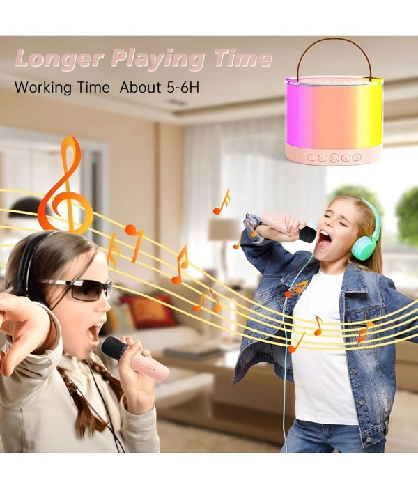  Karaoke with Mic 10 W Bluetooth Speaker Bluetooth V 5.3 with USB,SD card Slot,Aux Playback Time 6 hrs - Assorted