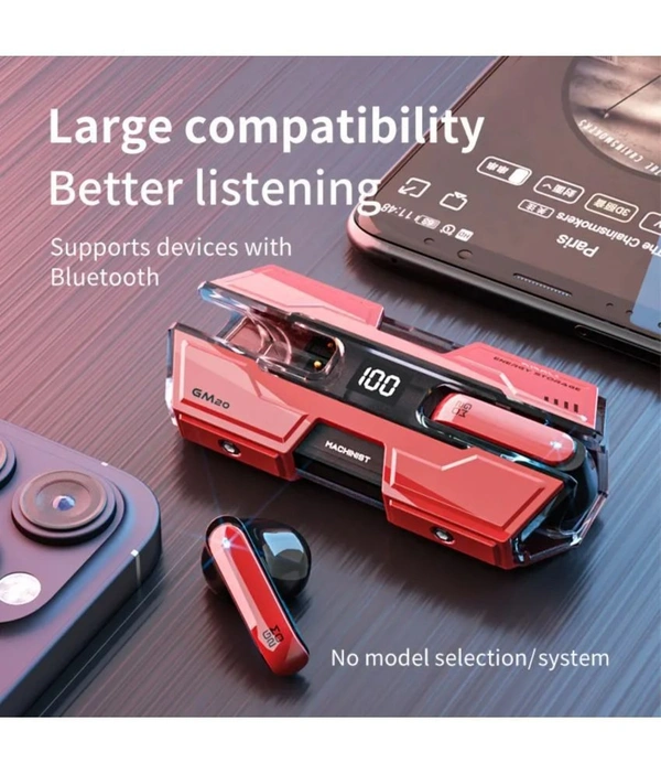 Machinist Bluetooth True Wireless (TWS) In Ear 32 Hours Playback Low Latency,Fast charging IPX4 - Black