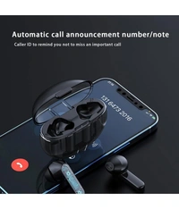  Transparent Bluetooth True Wireless (TWS) In Ear 20 Hours Playback Powerfull bass,Low Latency IPX4 - Black