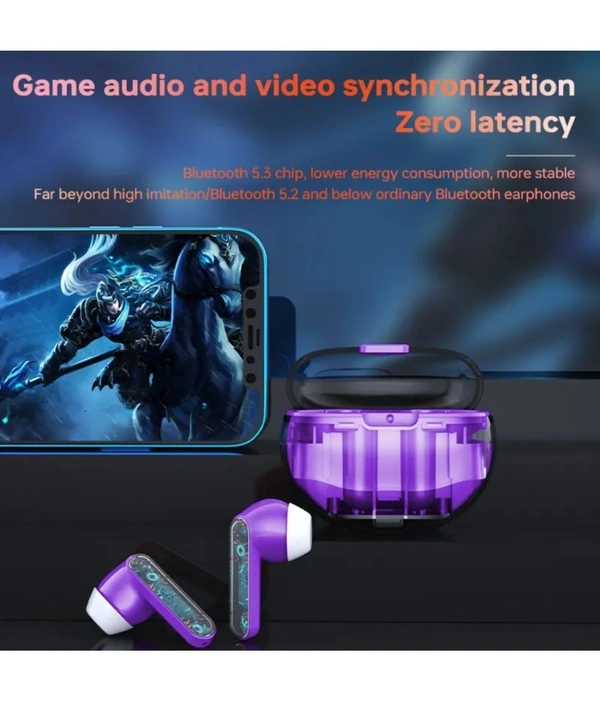 Transparent Bluetooth True Wireless (TWS) In Ear 20 Hours Playback Low Latency,Powerfull bass IPX4 - White