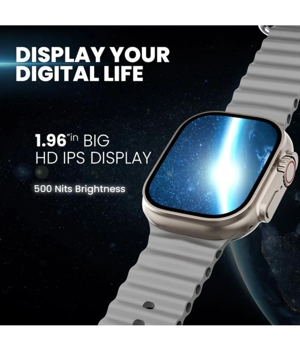 Ultra Watch with BT Calling, HD Display Grey Smart Watch - Gray