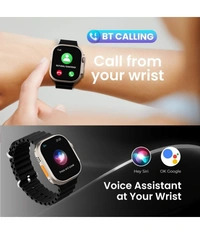  Ultra Watch with BT Calling, HD Display Black Smart Watch - Black