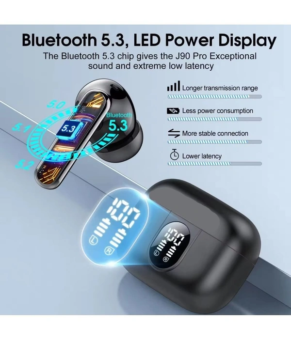 YO YO PODS Bluetooth True Wireless (TWS) In Ear 30 Hours Playback Low Latency,Powerfull bass IPX4 - Black