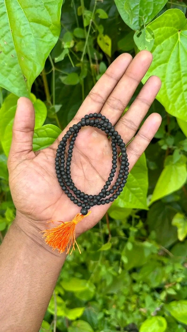 Karungali Mala 4mm With Govt. Lab Certificate  - Black, 4mm