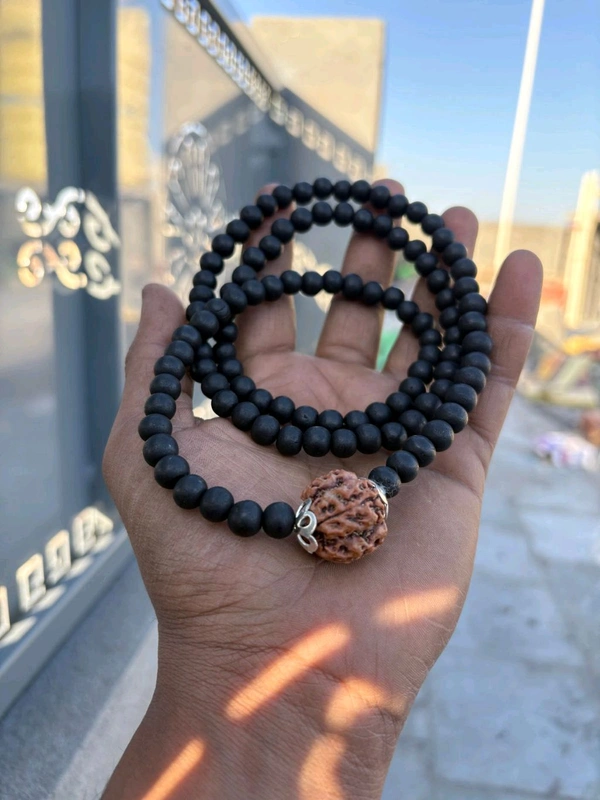 Karungali Mala 8mm With Rudraksha  - 8mm