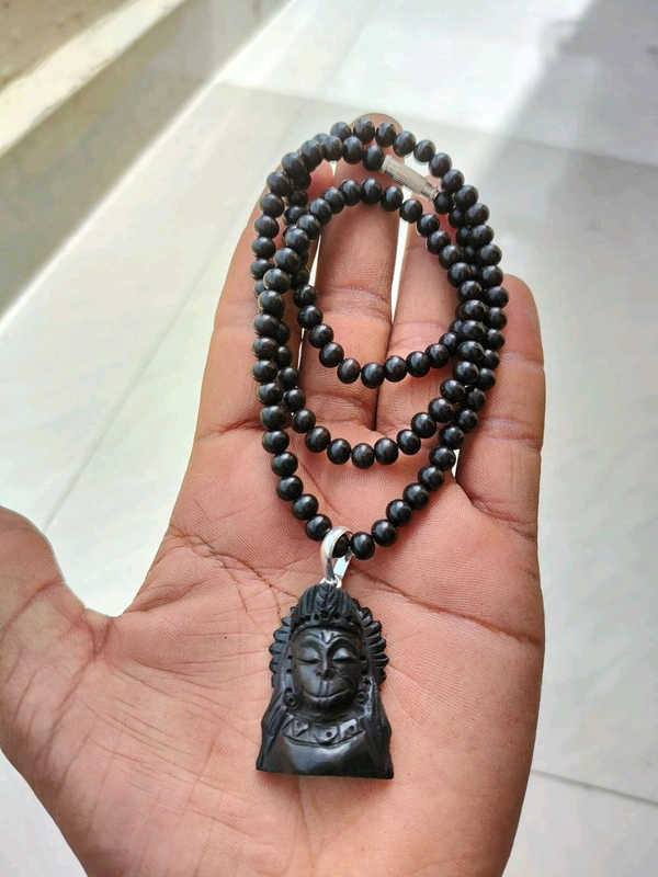 Karungali Mala 4mm With Hanuman Ji Face Locket - 4mm