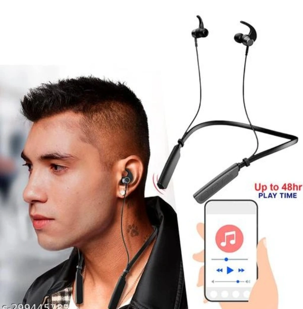 Bluetooth Wireless Neckband - 48H Playtime - Black