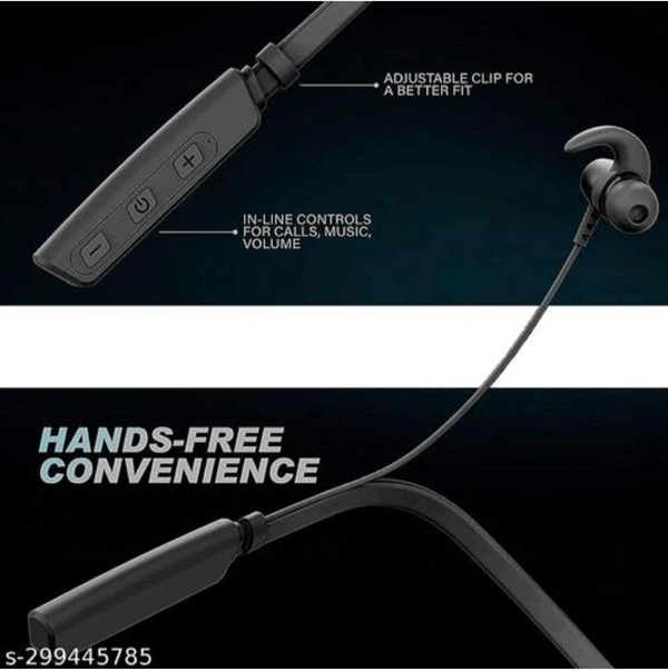 Bluetooth Wireless Neckband - 48H Playtime - Black