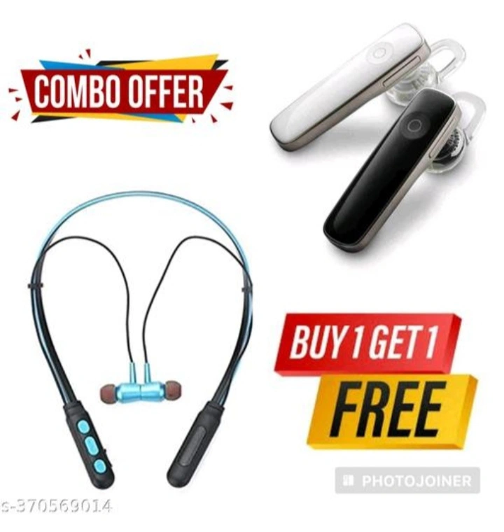 B11 Bluetooth Neckband Single Earbud Bluetooth Combo Buy One Get