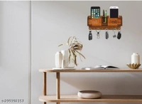 Heavy Duty Wooden Stand For Smartphones & Keychains - Brown