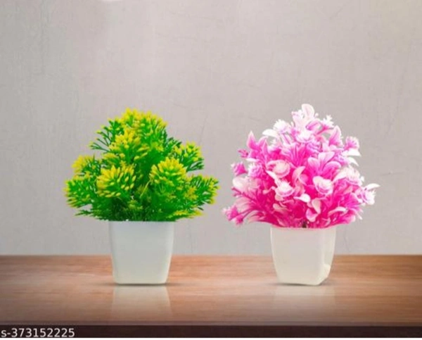 Bonsai Artificial Flower Plants Set Of 2