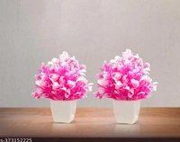 Bonsai Artificial Flower Plants Set Of 2