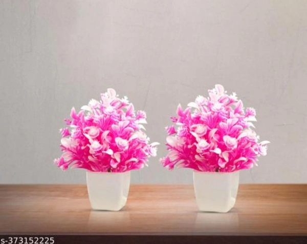 Bonsai Artificial Flower Plants Set Of 2