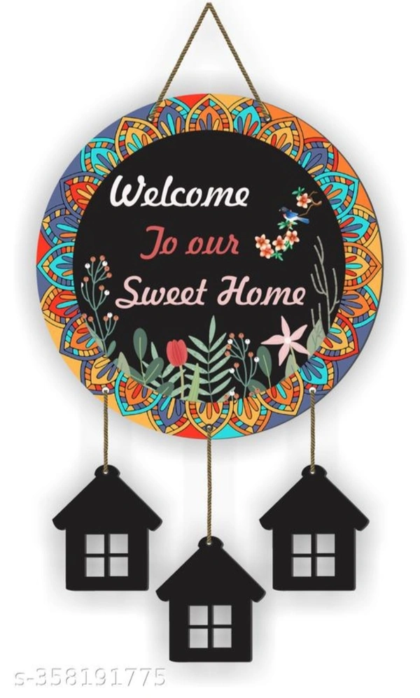 Stylish Wooden Welcome To Our Sweet Home Wall Hanging For Home Decor