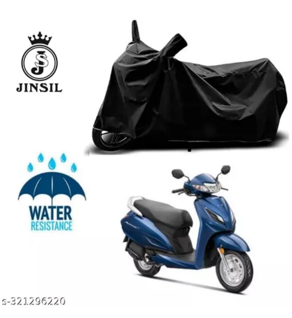 JS JINSIL Presents Full Body 100% Water Resistant, Dust Proof Scooty Cover For Activa 3G, 4G, 5G, 6G - Black, Cherry Pie, Red