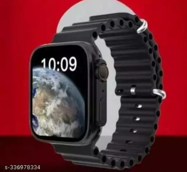 T800 Smartwatch with Bluetooth Calling, SMS Alert, Social Media Alert, Heart rate & Step Tracking (Black) - Black