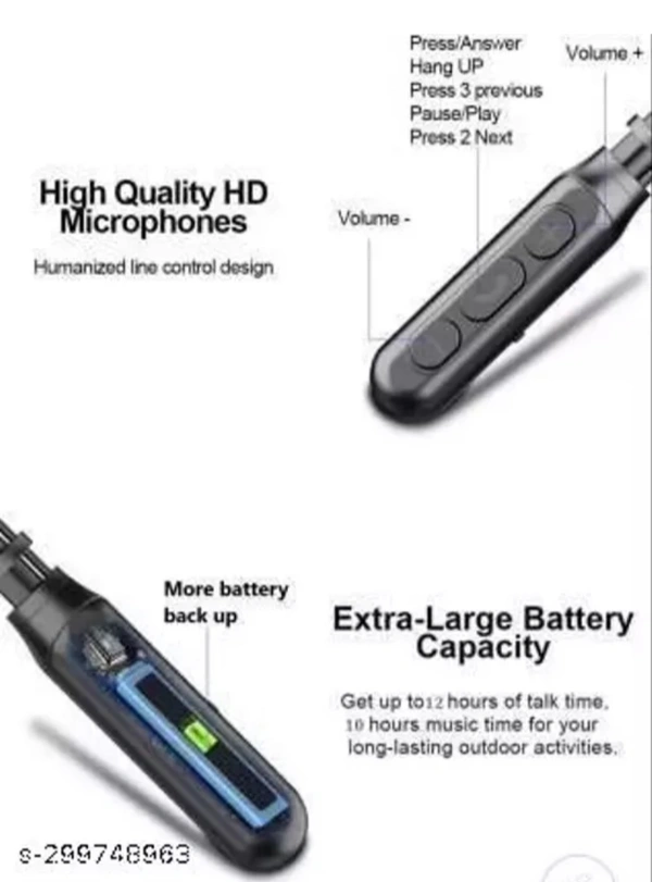Pack of 2 B11 Wireless Bluetooth Neckband 