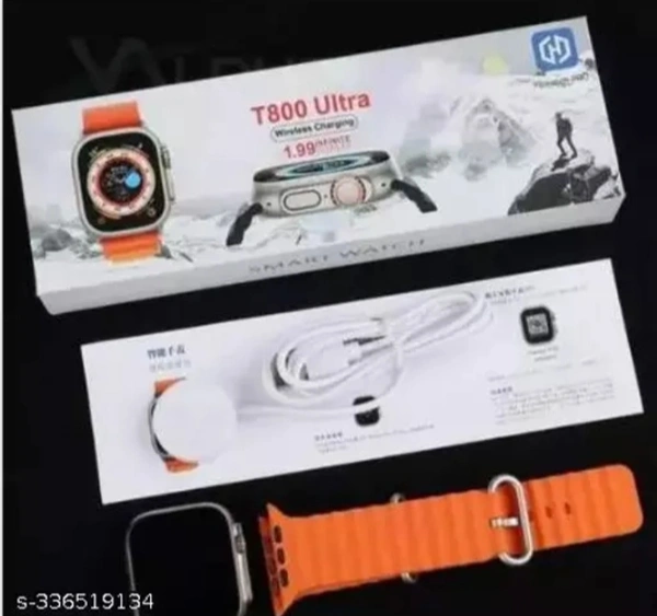 Smartwatch T800 Ultra Men Smartwatch Bluetooth Call Wireless Charging (Orange) - West Side