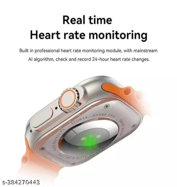 T800 Smartwatch With Bluetooth Calling, SMS Aler, Social Media Alert, Heartrate & Step Tracking (Black Strap, Rubber Material)