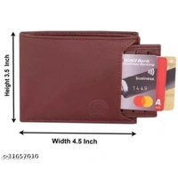 Trendy Men Brown Two Fold LeatherWallet - Nutmeg Wood Finish