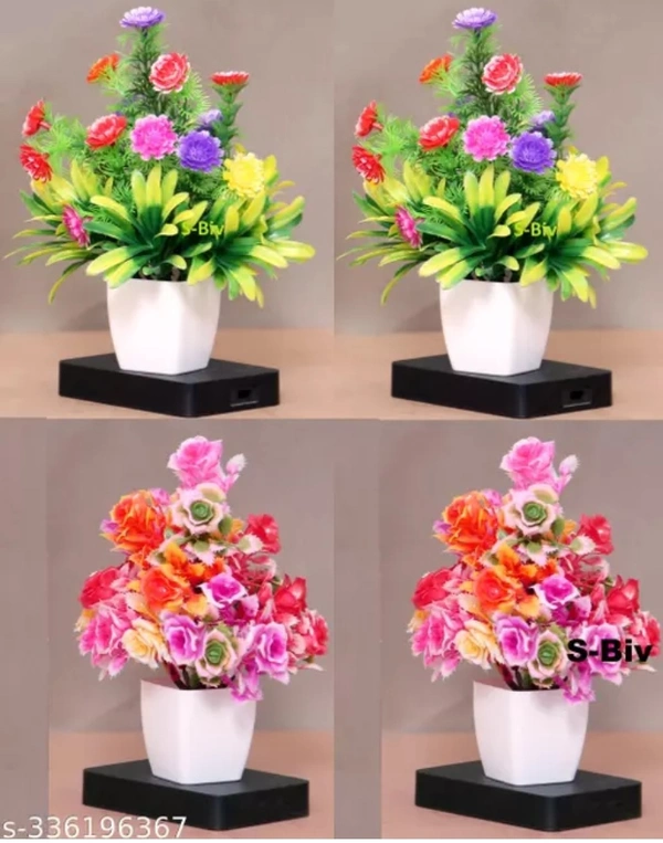 Pack of 4 Flower Pot Decor
