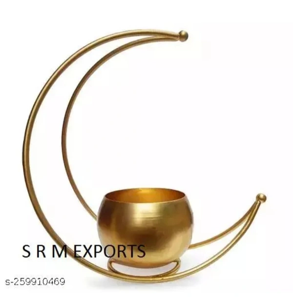 Antique Collection Creative Metal Geometric Designer Vase - Gold