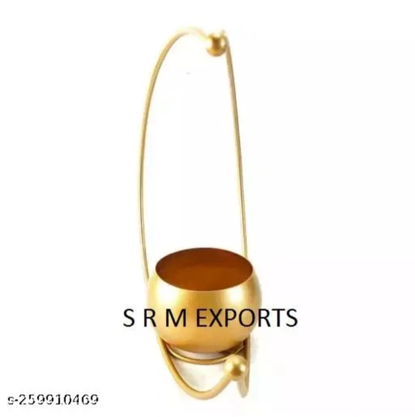 Antique Collection Creative Metal Geometric Designer Vase - Gold