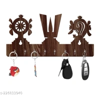 Hod Tirupati Balaji Tika Wooden Key Holder - Brown