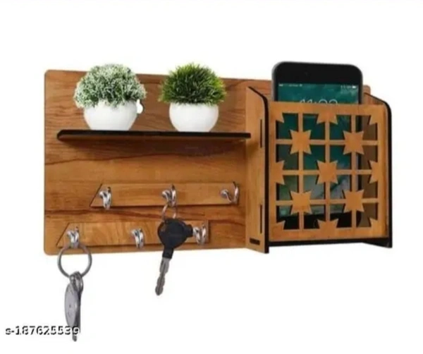 New Designed Key Holder for Home - Brown, Free