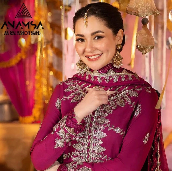   👚 Semi Stitched *😍Anamsa-287* 👚 Heavy Pure Fox Georgette With Heavy Embroidered Very Beautiful Design And Sequence Work High Quality Material 🤩 Very Beautiful Semi Stitched Outfit👖Unstitched Heavy Dull Shantoon Bottom🧣 Very Beautiful Pure Fox Georgette Fancy Dupatta with Fancy Embroidery 👘 Inner- Dull Shantoon  - Semi Stitched