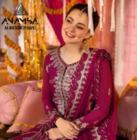   👚 Semi Stitched *😍Anamsa-287* 👚 Heavy Pure Fox Georgette With Heavy Embroidered Very Beautiful Design And Sequence Work High Quality Material 🤩 Very Beautiful Semi Stitched Outfit👖Unstitched Heavy Dull Shantoon Bottom🧣 Very Beautiful Pure Fox Georgette Fancy Dupatta with Fancy Embroidery 👘 Inner- Dull Shantoon  - Semi Stitched