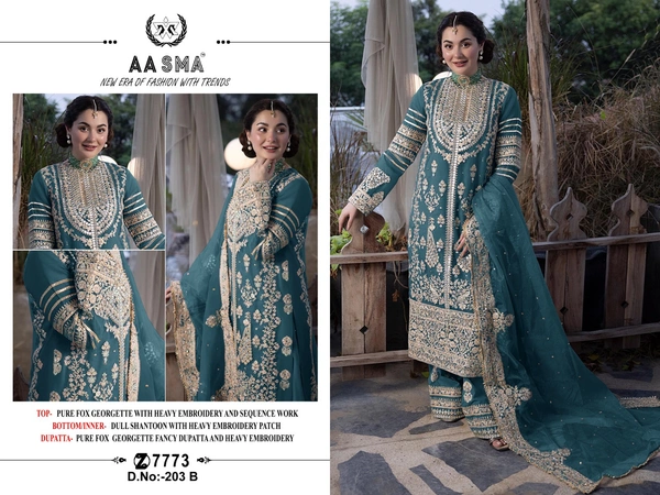 HEAVY GEORGETTE TRENDING SUIT  - Semi Stitched