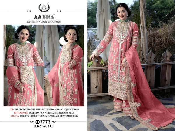 HEAVY GEORGETTE TRENDING SUIT  - Semi Stitched