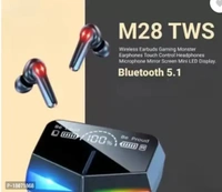 M28 TWS Bluetooth Earphone Type-C Wireless Gaming Headphones, 140H Playtime Noise Cancelling, Music Dual Mode Earbuds with