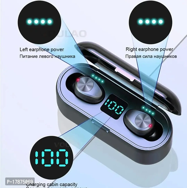RB F9 Earbuds/TWs Upto 300 Hrs Playtime With 2000 mAh Power Bank ASAP Charge