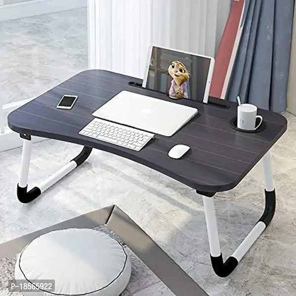Trendy Black New Study Table Portable Wood Multifunction Laptop-Table Lapdesk Holder Bed Study Table.