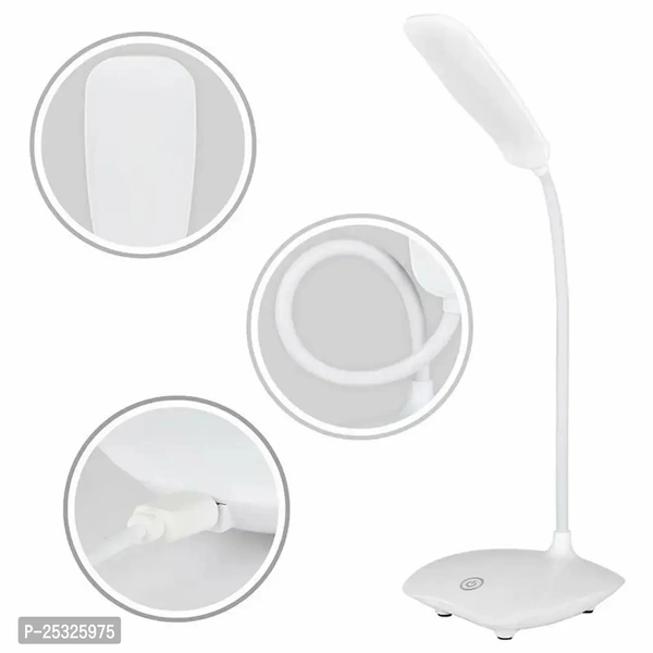 Study Lamp Rechargeable Led Torch Touch On Off Switch Student Study Reading Dimmer Led Table Lamps White Desk Light Lamp (Multicolor,Plastic, Pack of 1) (RANDOM COLOUR) Table Lamps