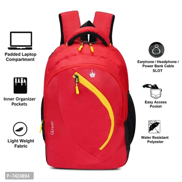 Grear Laptop Backpack, Water Resistant College Computer Bag For School, Fits 15.6 Inch Notebook 31 Ltrs