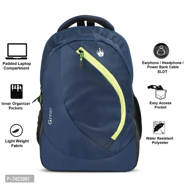 Grear Laptop Backpack, Water Resistant College Computer Bag For School, Fits 15.6 Inch Notebook 31 Ltrs