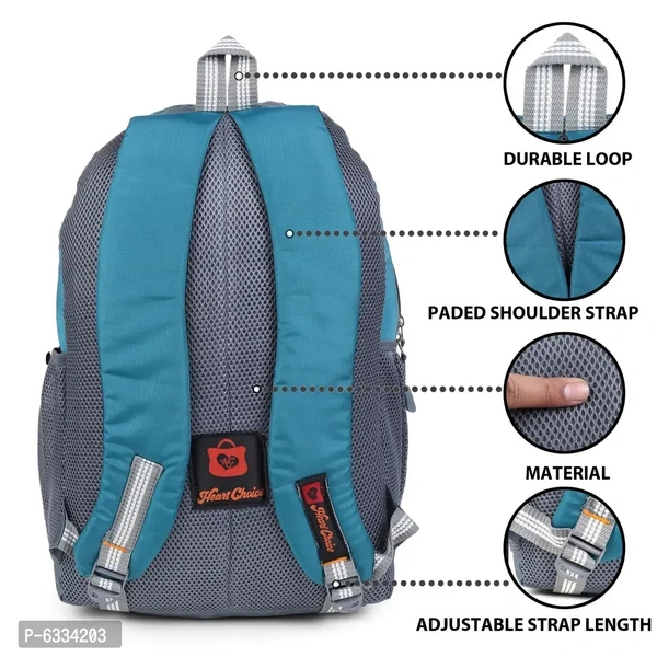 HEART CHOICE Casual Waterproof Laptop Backpack Office Bag School Bag College Bag For Men and Women (Green Black)