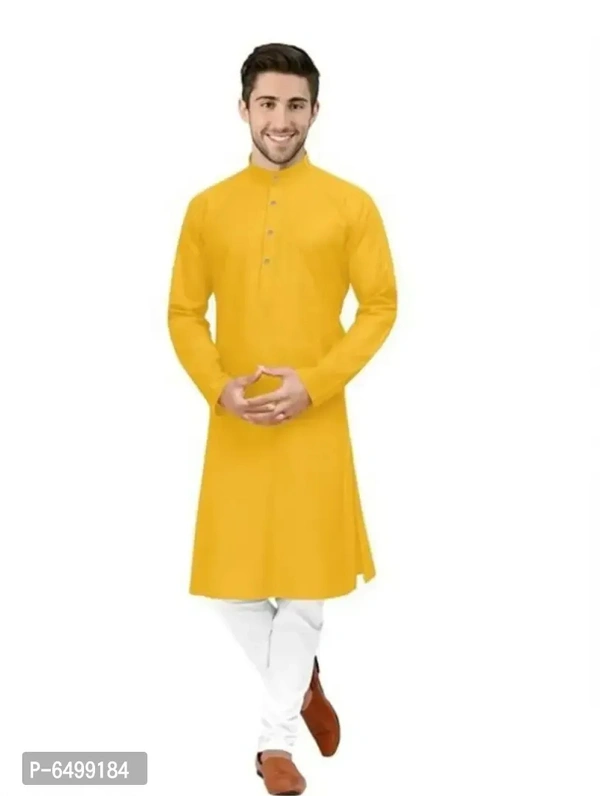 Men Kurta yellow - M