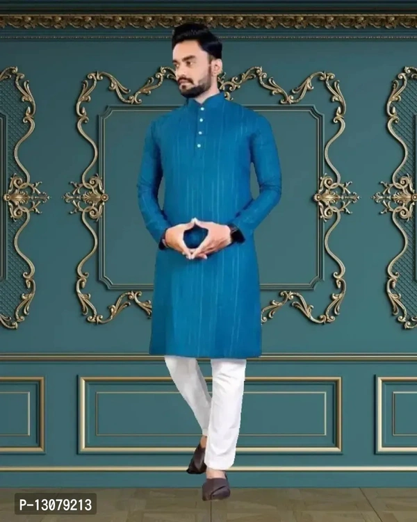 Classic Cotton Blend Solid Kurtas for Men