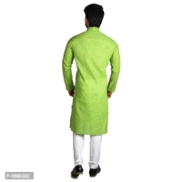 RIGAL Men's Cotton Slub Kurta Pyjama set (38, Light Green)