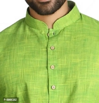 RIGAL Men's Cotton Slub Kurta Pyjama set (38, Light Green)