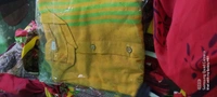 Golden Cotton Blend Kurtas For Men - L